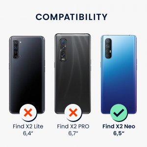 Husa Kwmobile pentru OPPO Find X2 Neo, Silicon, Transparent/Negru, 57266.01 - Img 6