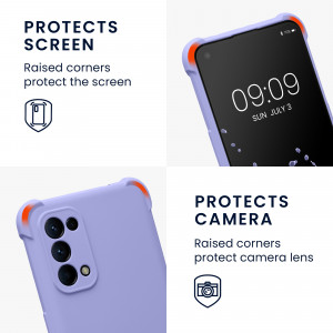 Husa Kwmobile pentru OPPO Find X3 Lite, Silicon, Albastru, 58584.108 - Img 4