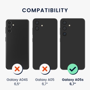 Husa Kwmobile pentru Samsung Galaxy A05s, Negru/Alb, Silicon, KWM000021PY001C - Img 5