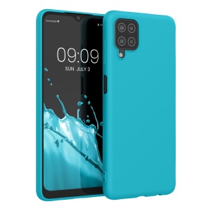 Husa Kwmobile pentru Samsung Galaxy A12, Albastru deschis, Silicon, KWM000012BL060C - Img 1