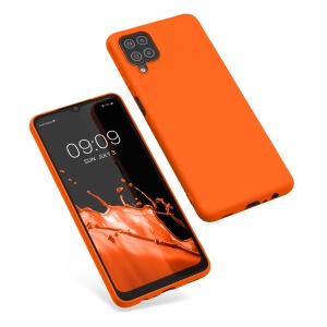 Husa Kwmobile pentru Samsung Galaxy A12, Portocaliu, Silicon, KWM000012BL058C - Img 2