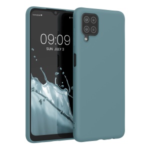 Husa Kwmobile pentru Samsung Galaxy A12, Verde inchis, Silicon, KWM000012BL056C - Img 1