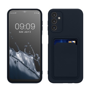 Husa Kwmobile pentru Samsung Galaxy A14 5G, Albastru inchis, Silicon, KWM0000191A002C - Img 1