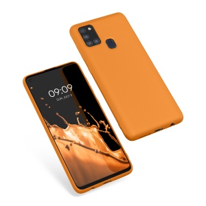 Husa Kwmobile pentru Samsung Galaxy A21s, Portocaliu, Silicon, KWM000011GI019C - Img 2