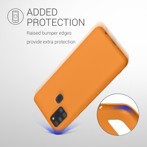 Husa Kwmobile pentru Samsung Galaxy A21s, Portocaliu, Silicon, KWM000011GI019C - Img 6