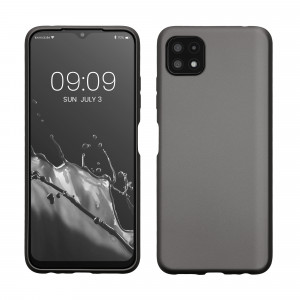 Husa kwmobile pentru Samsung Galaxy A22 5G, Silicon, Gri, 55247.232 - Img 1