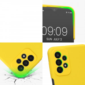 Husa Kwmobile pentru Samsung Galaxy A23, Silicon, Galben, 57829.165 - Img 8