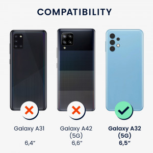 Husa Kwmobile pentru Samsung Galaxy A32 5G, Silicon, Albastru, 54336.157 - Img 6