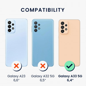 Husa Kwmobile pentru Samsung Galaxy A33 5G, Silicon, Albastru, 57806.202 - Img 6