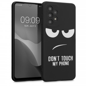 Husa Kwmobile pentru Samsung Galaxy A33 5G, Silicon, Negru/Alb, 58244.01 - Img 1