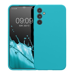 Husa Kwmobile pentru Samsung Galaxy A34 5G, Albastru deschis, Silicon, 60807.205 - Img 2
