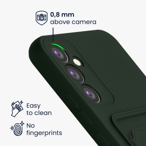 Husa Kwmobile pentru Samsung Galaxy A34 5G, Verde inchis, Silicon, KWM0000191B004C - Img 3