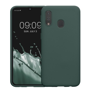 Husa Kwmobile pentru Samsung Galaxy A40, Verde inchis, Silicon, KWM000009ZX035C - Img 2