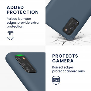 Husa Kwmobile pentru Samsung Galaxy A41, Silicon, Albastru, 52301.202 - Img 4