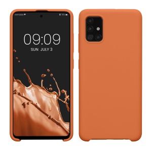 Husa Kwmobile pentru Samsung Galaxy A51, Portocaliu, Silicon, KWM000010ZA052C - Img 1