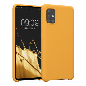 Husa Kwmobile pentru Samsung Galaxy A51, Silicon, Portocaliu, 51197.191 - Img 1