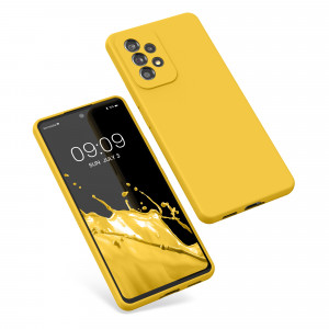Husa Kwmobile pentru Samsung Galaxy A53 5G, Silicon, Galben, 57835.165 - Img 2
