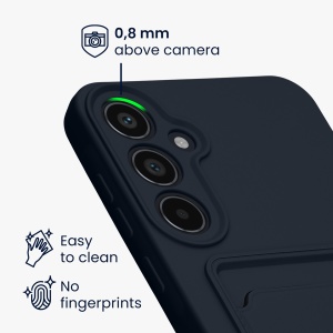Husa Kwmobile pentru Samsung Galaxy A55 5G, Albastru inchis, Silicon, KWM000021TH002C - Img 4