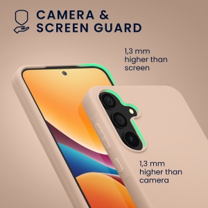 Husa Kwmobile pentru Samsung Galaxy A55, Crem, Silicon, KWM000021MG015C - Img 6