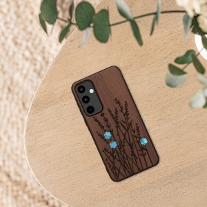 Husa Kwmobile pentru Samsung Galaxy A55, Maro/Albastru, Lemn, KWM000021PL006C - Img 5