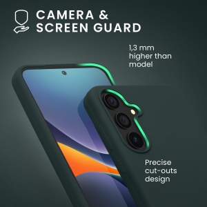 Husa Kwmobile pentru Samsung Galaxy A55, Verde inchis, Silicon, KWM000021ME012C - Img 6