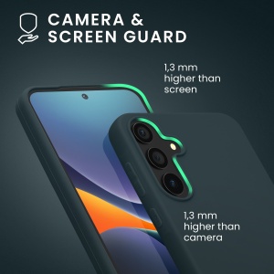 Husa Kwmobile pentru Samsung Galaxy A55, Verde inchis, Silicon, KWM000021MG012C - Img 6