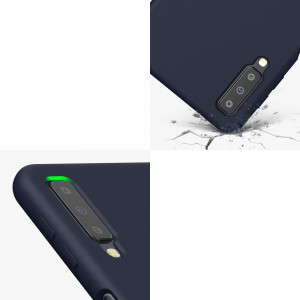 Husa Kwmobile pentru Samsung Galaxy A7 (2018), Silicon, Albastru, 47730.186 - Img 8