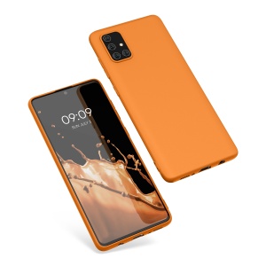 Husa Kwmobile pentru Samsung Galaxy A71, Portocaliu, Silicon, KWM000010ZJ029C - Img 2