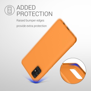 Husa Kwmobile pentru Samsung Galaxy A71, Portocaliu, Silicon, KWM000010ZJ029C - Img 6