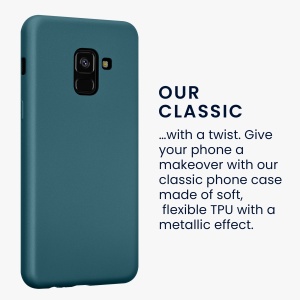 Husa Kwmobile pentru Samsung Galaxy A8 (2018), Albastru, Silicon, KWM0000093L013C - Img 4
