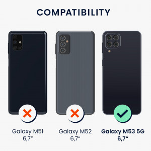 Husa Kwmobile pentru Samsung Galaxy M53 5G, Silicon, Negru, 57854.01 - Img 6