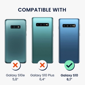 Husa Kwmobile pentru Samsung Galaxy S10, Roz deschis/Maro, Textil/Silicon, KWM000021SD001C - Img 6