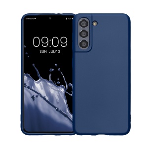 Husa Kwmobile pentru Samsung Galaxy S21, Albastru inchis, Silicon, KWM000012BU019C - Img 2