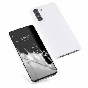 Husa Kwmobile pentru Samsung Galaxy S21 FE, Silicon, Alb, 55487.48 - Img 2
