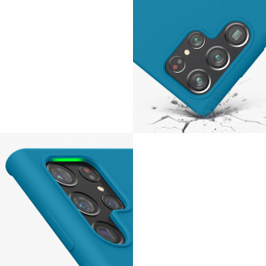 Husa kwmobile pentru Samsung Galaxy S22 Ultra, Silicon, Albastru, 56765.224 - Img 8