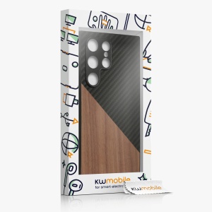 Husa Kwmobile pentru Samsung Galaxy S24 Ultra, Maro/Negru, Lemn, KWM000021OS001C - Img 7