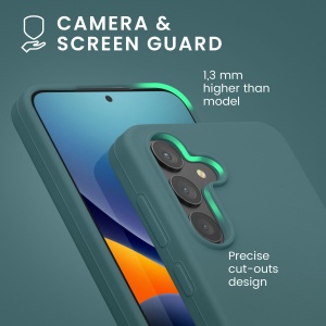 Husa Kwmobile pentru Samsung Galaxy S24, Verde inchis, Silicon, KWM000021KW015C - Img 6