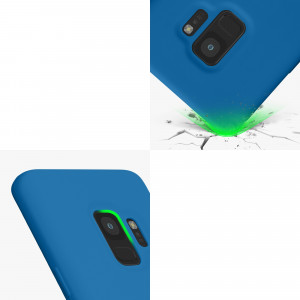Husa kwmobile pentru Samsung Galaxy S9, Silicon, Albastru, 44182.228 - Img 7