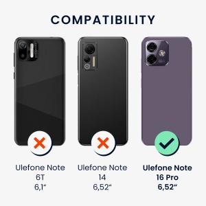 Husa Kwmobile pentru Ulefone Note 16 Pro, Negru, Textil/Silicon, 61723.73 - Img 5