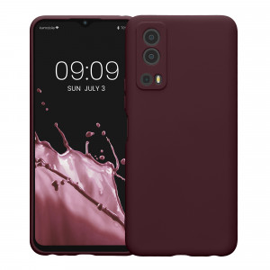 Husa kwmobile pentru Vivo Y72 5G/Y52 5G, Silicon, Visiniu, 59095.187 - Img 2