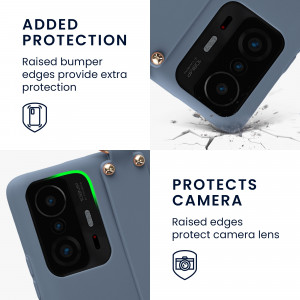 Husa Kwmobile pentru Xiaomi 11T/11T Pro, Silicon, Albastru, 56480.202 - Img 3