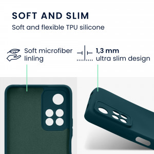 Husa Kwmobile pentru Xiaomi Redmi Note 11 Pro Plus 5G, Silicon, Verde, 58097.57 - Img 3