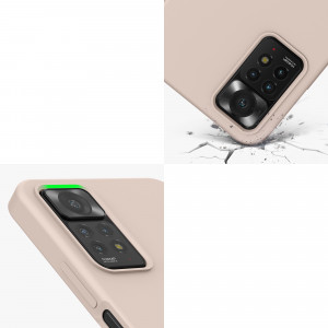 Husa Kwmobile pentru Xiaomi Redmi Note 11 Pro/Redmi Note 11 Pro 5G, Silicon, Crem, 57373.225 - Img 8