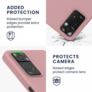 Husa kwmobile pentru Xiaomi Redmi Note 11 Pro/Redmi Note 11 Pro 5G/Redmi Note 12 Pro , Silicon, Roz, 57373.193 - Img 4