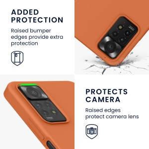 Husa Kwmobile pentru Xiaomi Redmi Note 11 Pro/Redmi Note 11 Pro 5G/Redmi Note 12 Pro, Portocaliu, Silicon, KWM0000151A059C - Img 3