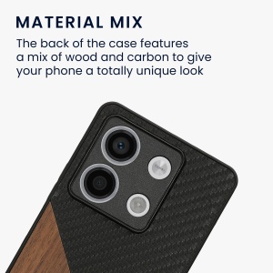 Husa Kwmobile pentru Xiaomi Redmi Note 13, Maro/Negru, Lemn, KWM000020NH001C - Img 3