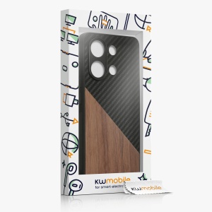 Husa Kwmobile pentru Xiaomi Redmi Note 13, Maro/Negru, Lemn, KWM000020NJ001C - Img 7