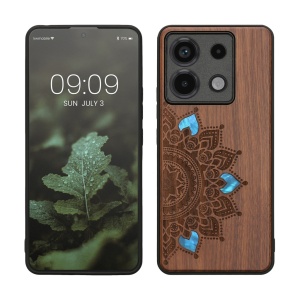 Husa Kwmobile pentru Xiaomi Redmi Note 13 Pro 5G, Maro, Lemn/Silicon, KWM000020MN004C - Img 1