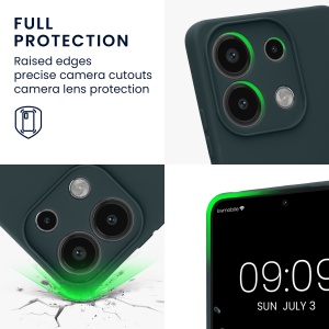 Husa Kwmobile pentru Xiaomi Redmi Note 13, Verde inchis, Silicon, KWM000020OD002C - Img 4