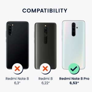 Husa Kwmobile pentru Xiaomi Redmi Note 8 Pro, Albastru inchis, Silicon, KWM000010MT039C - Img 5
